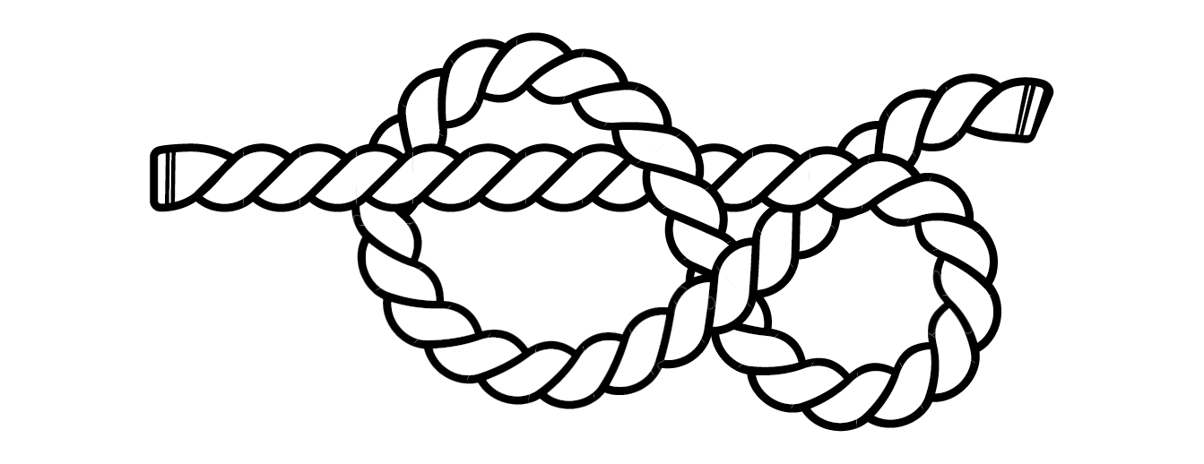 Achtknoten, fertig gebunden