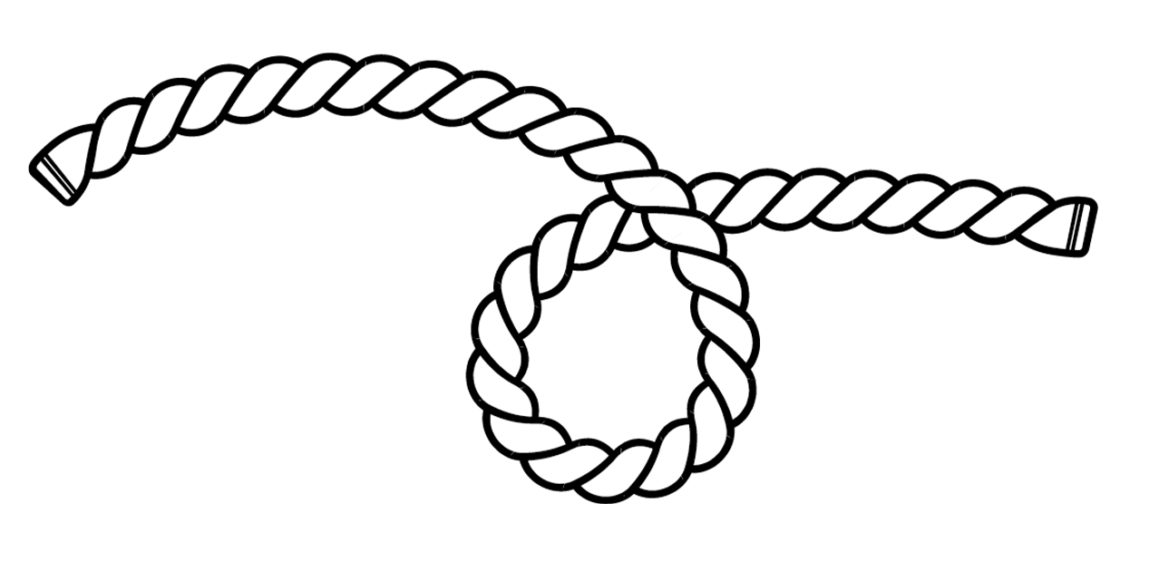 Palstek Schritt 1: Auge in die stehende Part legen