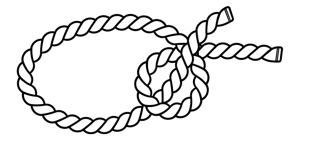 Palstek Schritt 4: Lose Ende hinter die stehende Part