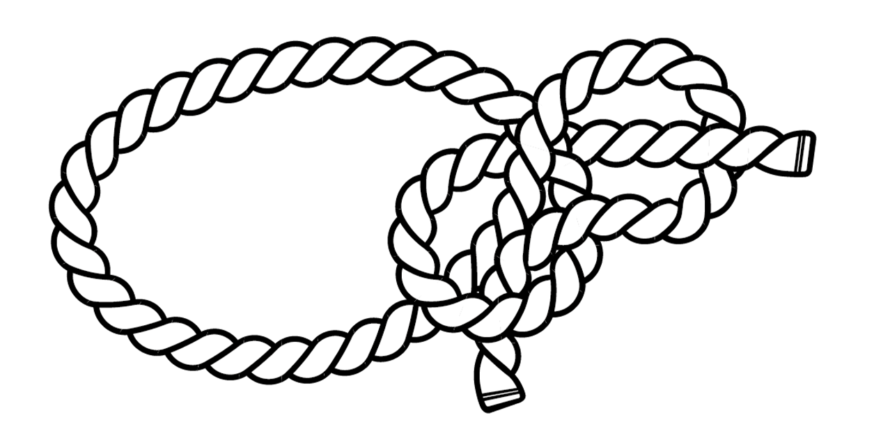 Palstek, fertig gebunden