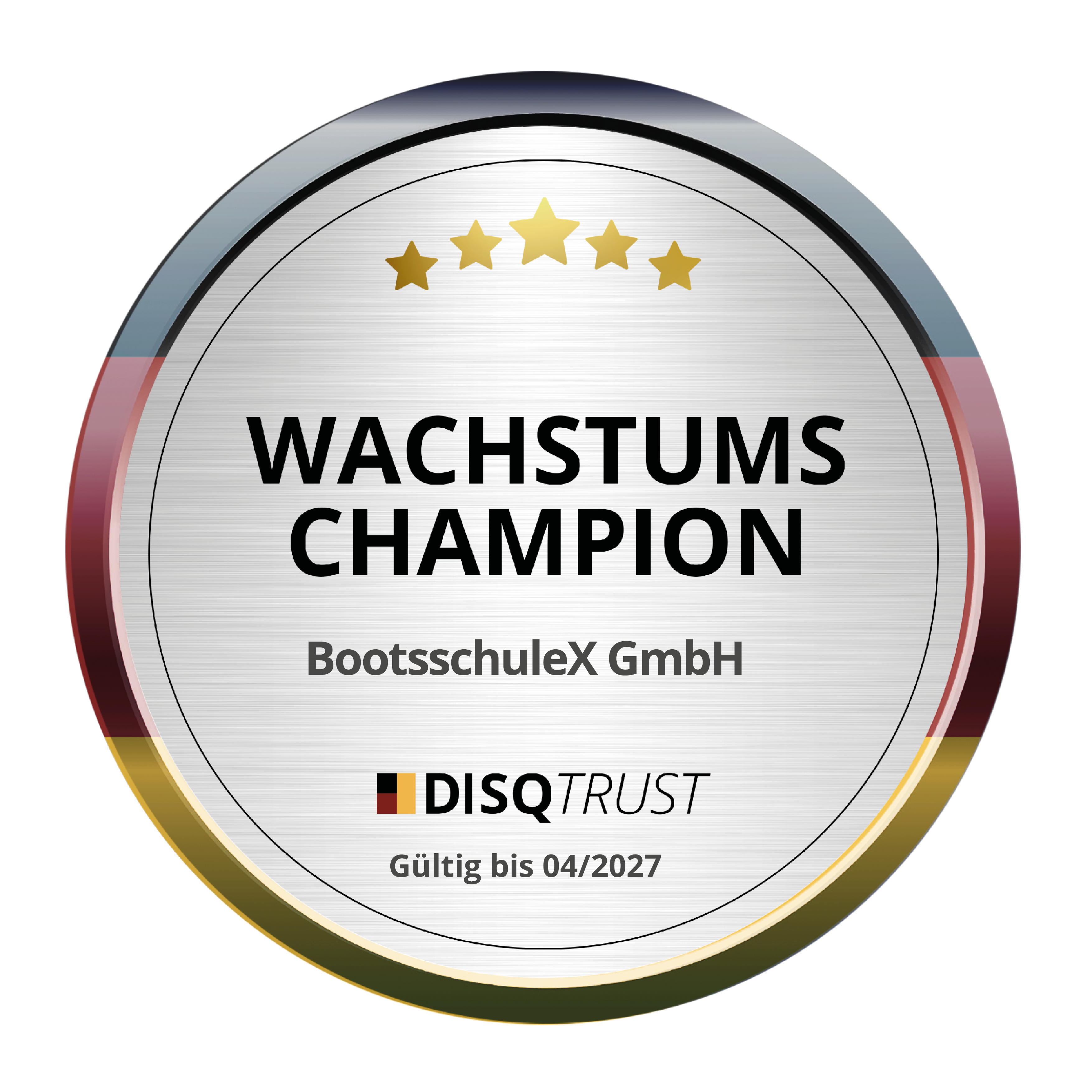 Wachstums-Champion 2026 – BootsschuleX GmbH – DISQTrust