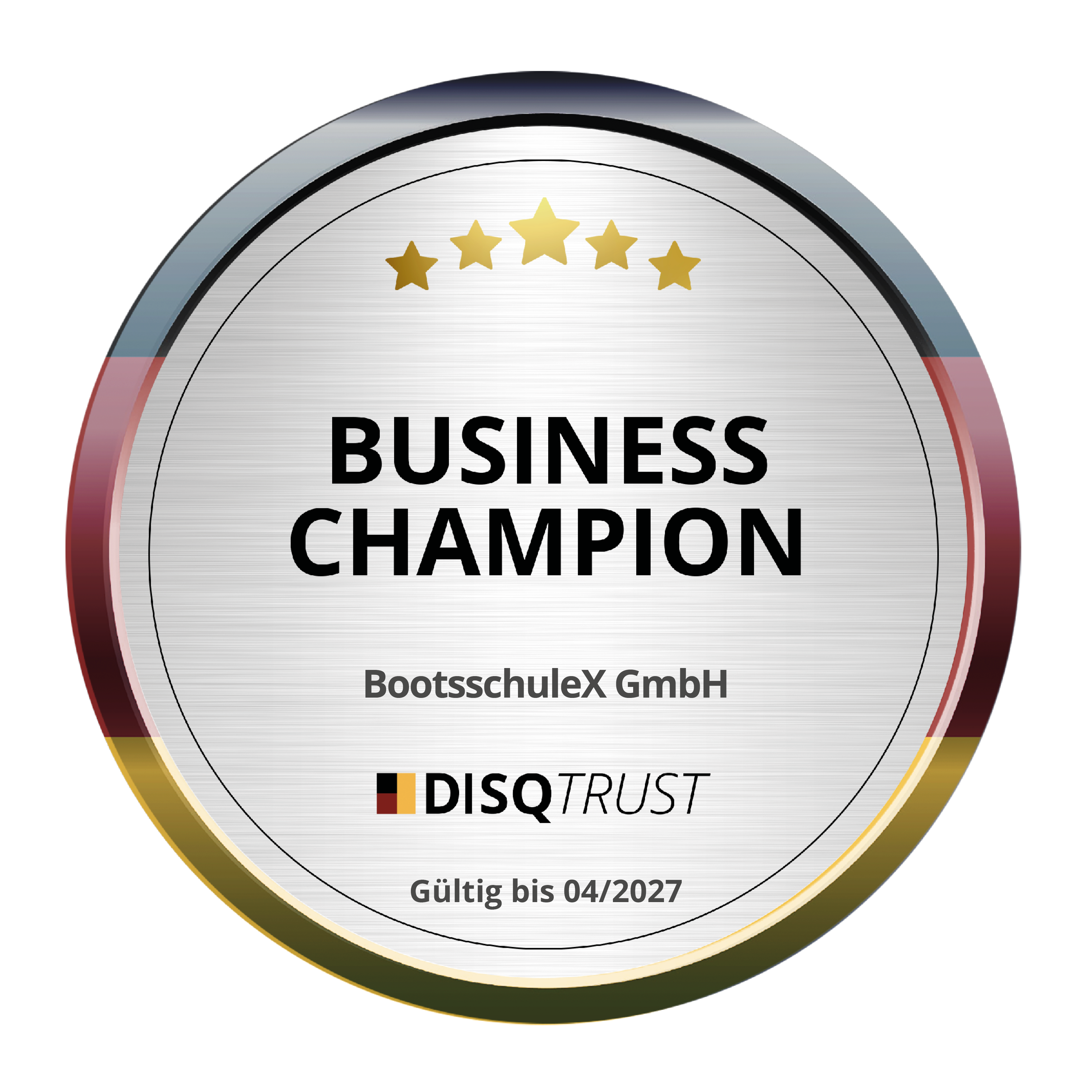 Business Champion 2026 – BootsschuleX GmbH – DISQTrust