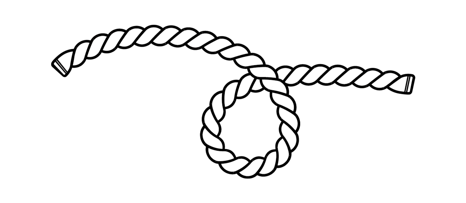 Palstek Schritt 1: Auge in die stehende Part legen